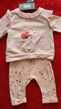 Baby Girls Top And Bottoms Size 1-3 Months Ex Con B36