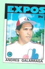 (1) ANDRES GALARRAGA 1986 TOPPS # 40T EXPOS ROOKIE NM CARD (M9363). rookie card picture