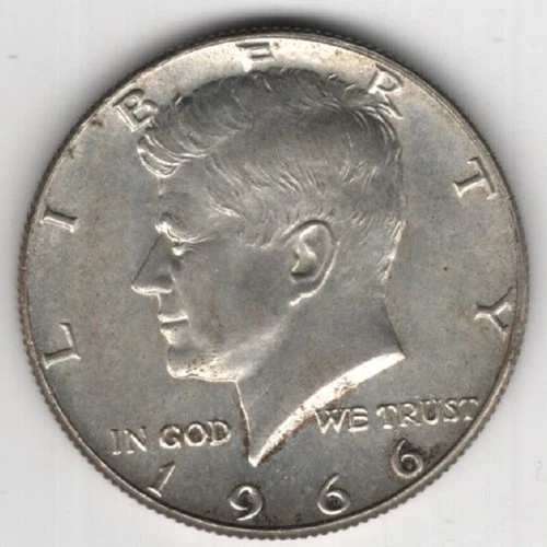1966 P KENNEDY HALF DOLLAR SILVER .400 UNITED STATES OF AMERICA FIFTY CENTS .50¢