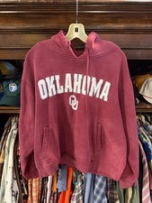 Oklahoma Sooners Hoodie Mens Small Red NCAA Football Champs Sports Pullover