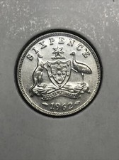 Australian 1962 SIXPENCE  CH UNC +