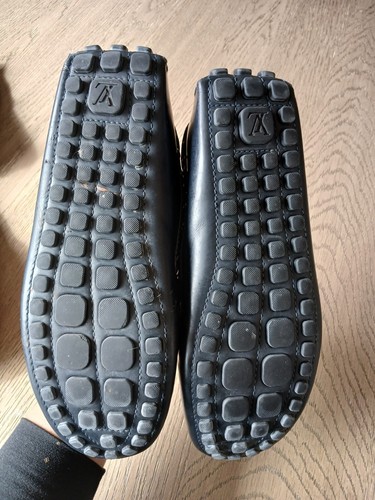 Authentic Louis Vuitton men’s Navy Leather Arizona Moccasin Loafers Size 11 - Picture 6 of 6