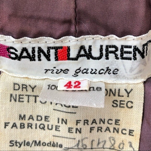 Gonna Yves Saint Laurent vintage Haute Couture c.1975 100% lana taglia 12