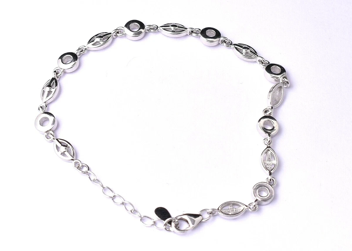 Solid silver hotsell bracelet womens