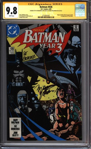 * BATMAN #436 CGC 9.8 SS x2 1st Tim Drake Year 3 Part 1 Wolf/Bro  (2716937007) *