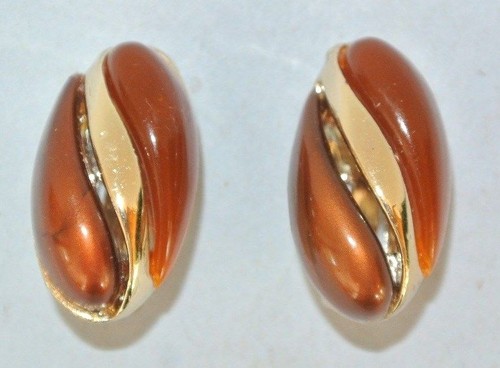 Vintage Amber Brown Thermoset Gold Tone Necklace Bracelet Earring Parure Set - Picture 4 of 5