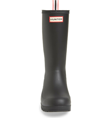 (W) Hunter Play Tall Wellington Rain Boots Black ★ Women Hunter Original Play Tall Rain Boots Waterproof Hunter