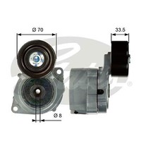 Gates T39102 Belt Tensioner, V-Ribbed Belt For Honda