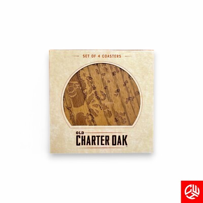Old Charter French Oak - Buffalo Trace Distillery Wood Coasters - RARE