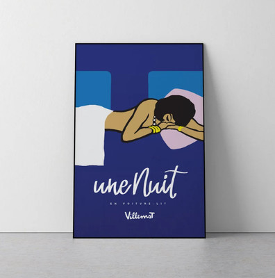Une Nuit, Art Deco, Mid-Sixties Vintage Art, Fashion, Travel poster, Vintage