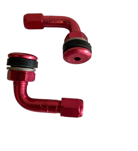Jeu de Valves Coudées - Aluminium - Couleur Rose - Pour Scooter/Moto/Quad - Imagen 2 de 7