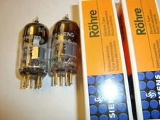 One Matched Pair of Prestige Siemens E88CC / 6922 Tubes, Gold Pin, NOS Ratings