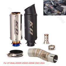 For CF-Moto 450SR 450SS 450NK 2022-2024 Slip On System Mid Exhaust Pipe Muffler