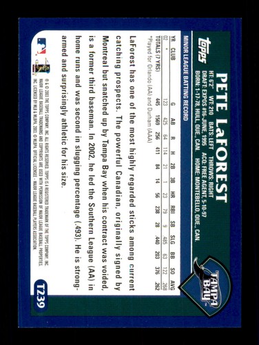 2003 Topps - Pete LaForest - On Card Autograph - Picture 2 of 2