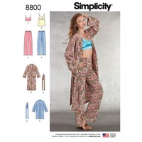 Simplicity 8800 Damen Schlafbekleidung Schnittmuster Uncut XS-XL