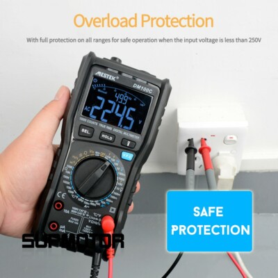 DM100C Digital Multimeter Manual Automatic NCV Voltage Current Tester True RMS