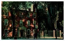 Portland ME Maine Longfellow's House Street View Chrome Postcard
