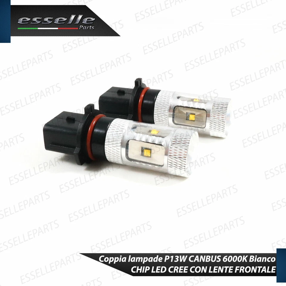 COPPIA LAMPADE POSIZIONE P13W 6 LED CREE DRL 6000K AUDI Q5 CANBUS NO AVARIA - Immagine 2 di 4