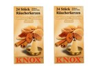 KNOX - 2er Set Räucherkerzen Räucherkegel Gr. M - Gebrannte Mandeln