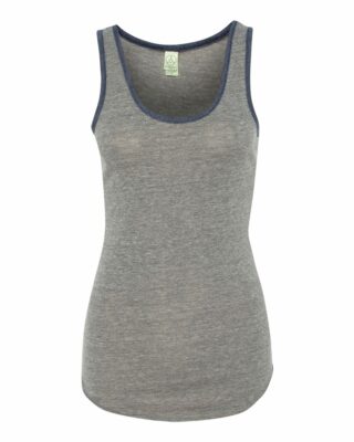Alternative Women's Tank Top - Loose Fit High-Low Hem Scoop Neck Soft Vintage Jersey Tee