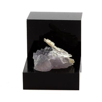 Lila Fluorit und Quarz. 34,09 cts. Mont Blanc Massiv, Frankreich. Ultra Rare