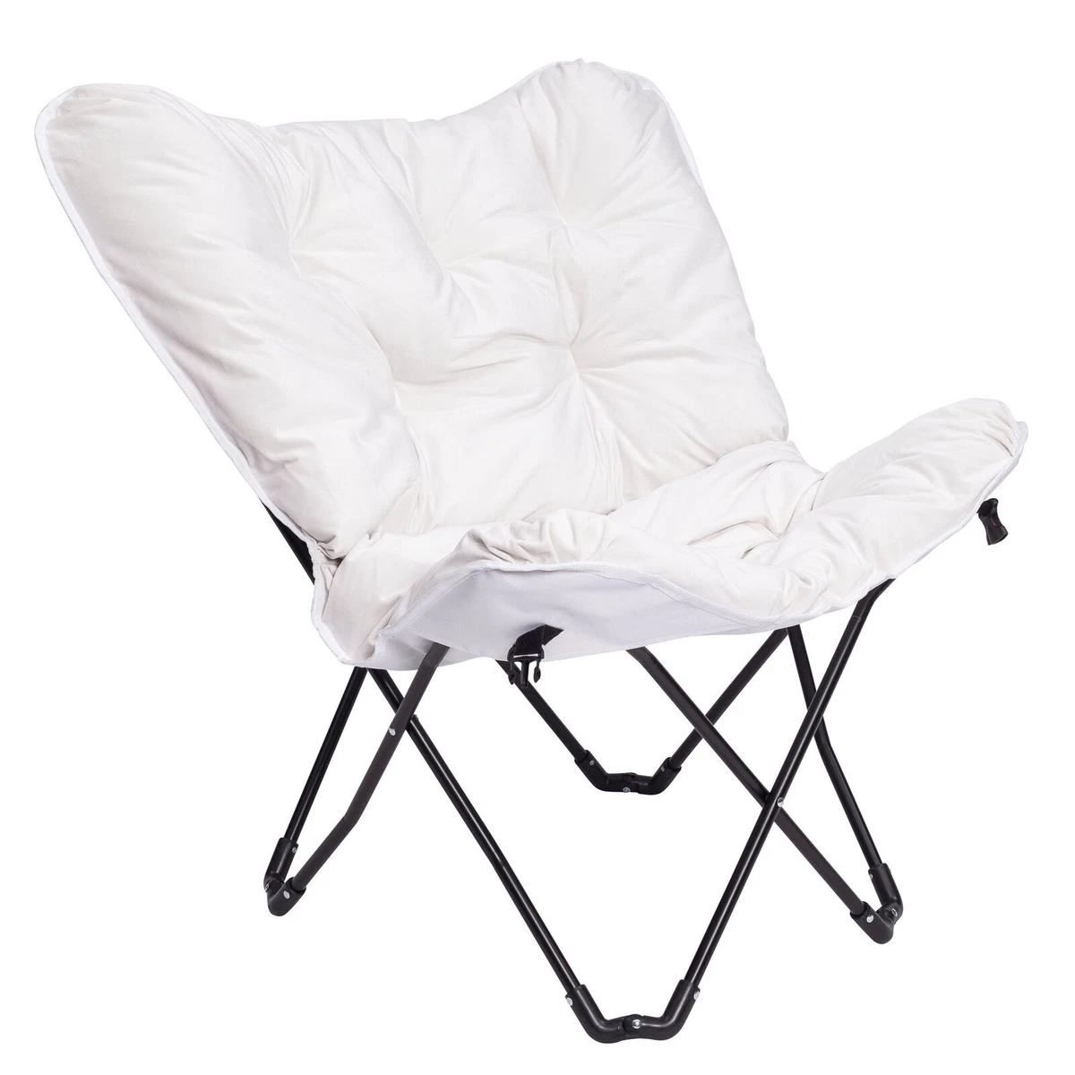 Folding velvet butterfly chair deals