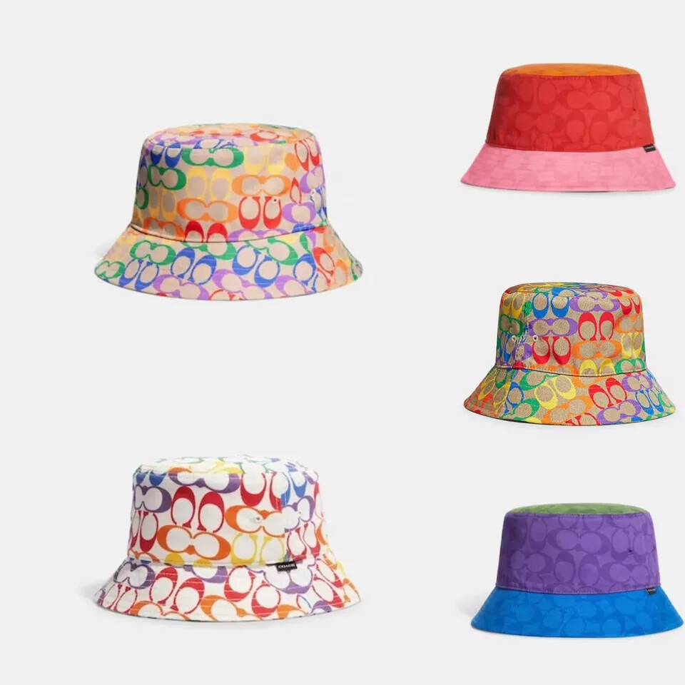 COACH バケットハット XS/S レインボーカラー NWT Coach Rainbow Signature Bucket Hat | eBay