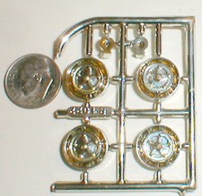 Lotus Ford Chrome Wheel Inserts  Mirrors Revell  R3505 Slot Car Vintage NOS