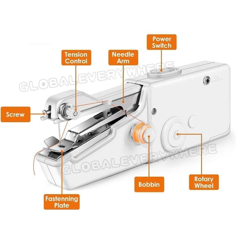 Mini Cordless Sewing Machine Portable Handheld Hand Held Stiching Home Clothes - image 3 of 4