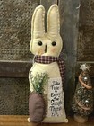 Grubby Primitive Rustic Easter Bunny Enjoy the Simple Things Life Stump Doll 12" — photo 6