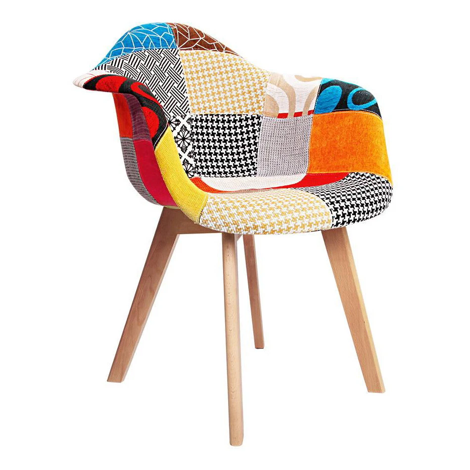 NEW Artiss Fabric Dining Chairs Wooden Multi Set Of 2