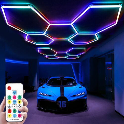 5x Hex RGBW LED Lighting for Car Wash Detail Home Garage Workshop-