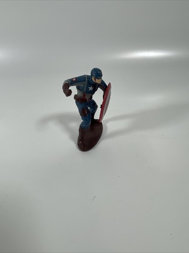 Marvel Cake Topper Figura 3,5", Capitan America, Decopac, 2011 - Foto 7 di 7