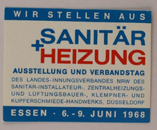 Sanitary & Heating Expo (Plumbing) 1968 Essen German Poster Stamp Ad