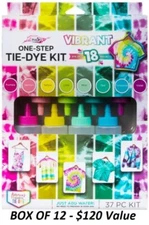 37pc One-Step Tie-Dye Kit Rainbow - Vibrant!  *BRAND NEW & SEALED*
