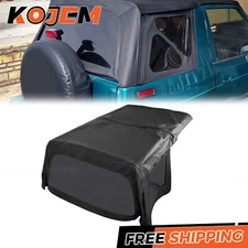 For 1995-1998 Suzuki Sidekick & Geo Tracker Soft Top w/ Tinted Windows in Black