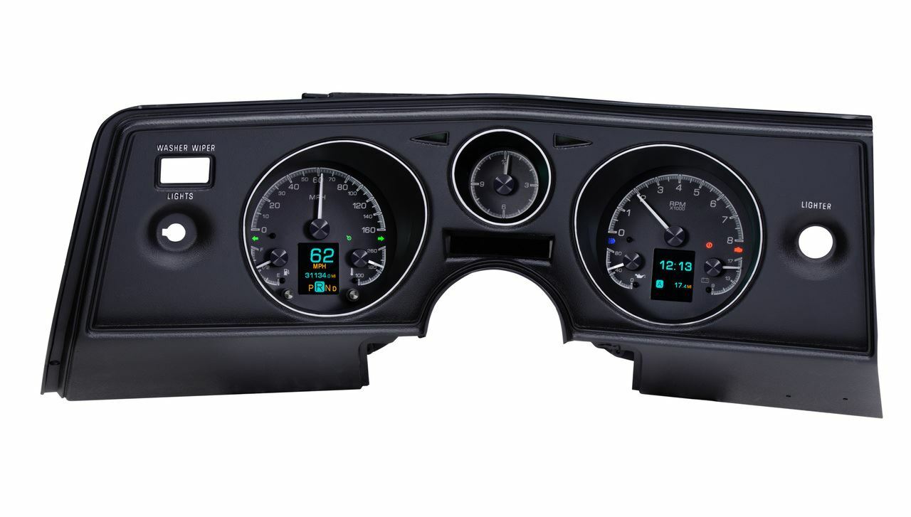 Dakota Digital 69 Chevelle/ Malibu/ El Camino Gauge Cluster Black HDX