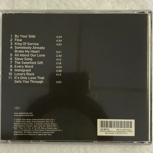 Sade Lovers Rock CD 11 Song Triple Platinum Studio Album Grammy Award - Picture 4 of 4