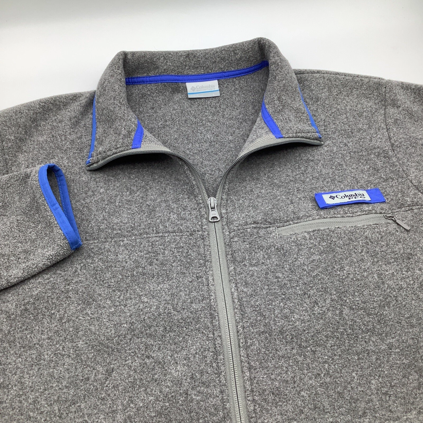 Columbia PFG Mens Long Sleeve Full Zip Fleece Jacket Size Large