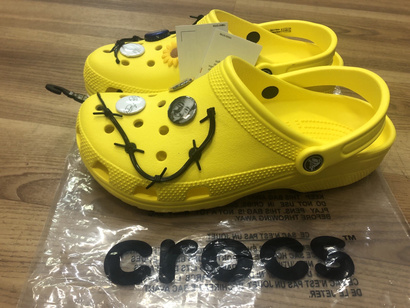 mens post malone crocs