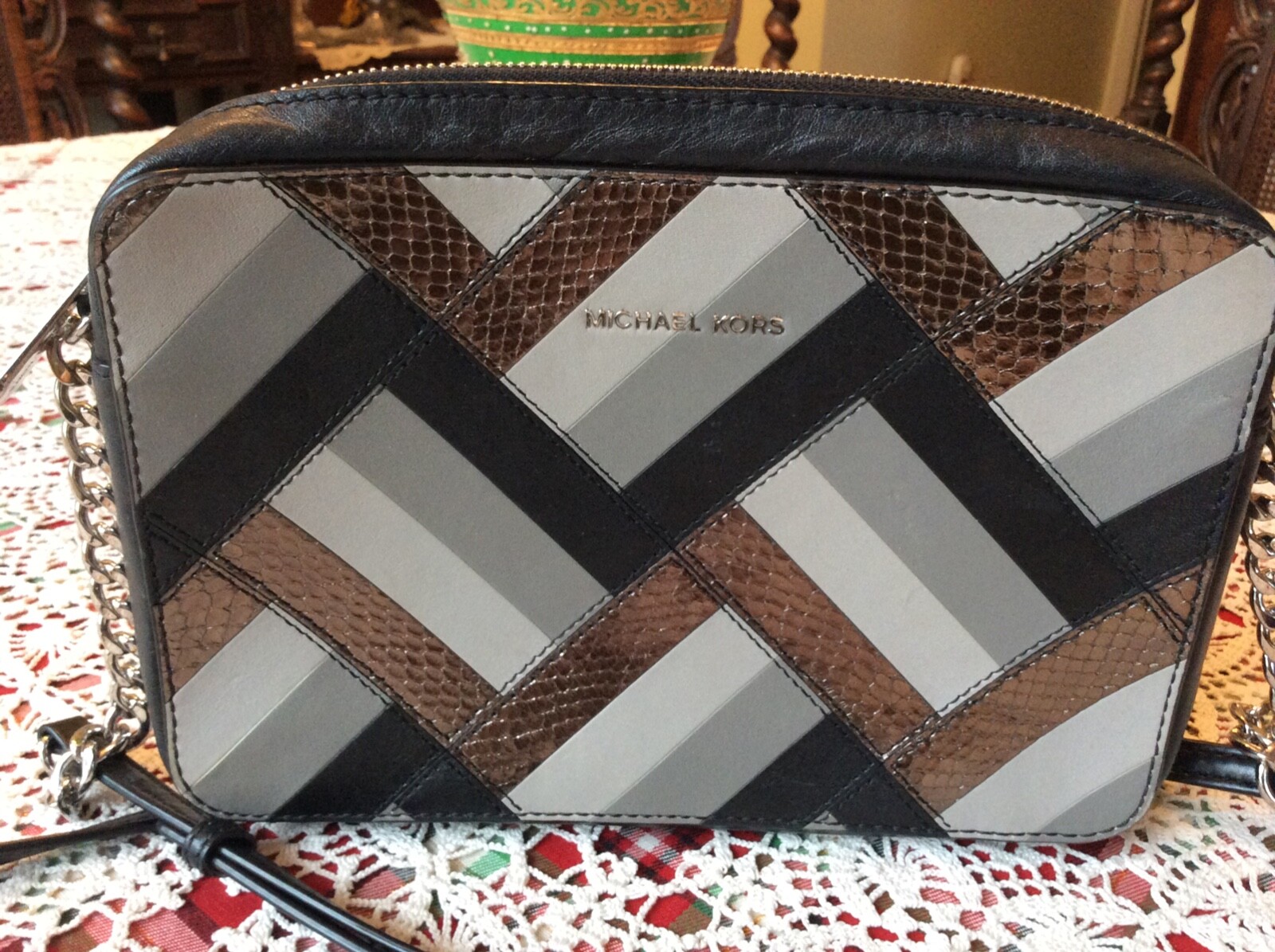 MICHAEL KORS  Patchwork Leather Crossbody Shoulde… - image 3