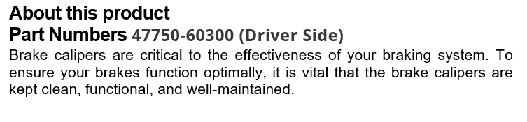 2010-2015 Lexus GX460 Front Left Brake Calipers GENUINE OEM PART 47750-60300 - Image 3 of 4