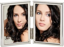 Image of Walther Chloe Silver Double Photo Frame 6x9 cm Each – Elegant Portrait Style