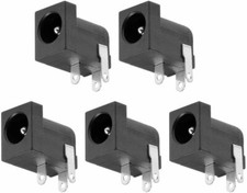5 Pack DC-005 3Pin Black DC Power Jack Socket Connector 5.5 x 2.1mm