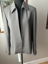 Max & Co Size 10 Collared Zip Front Wool Blend Jacket Fall Nwot