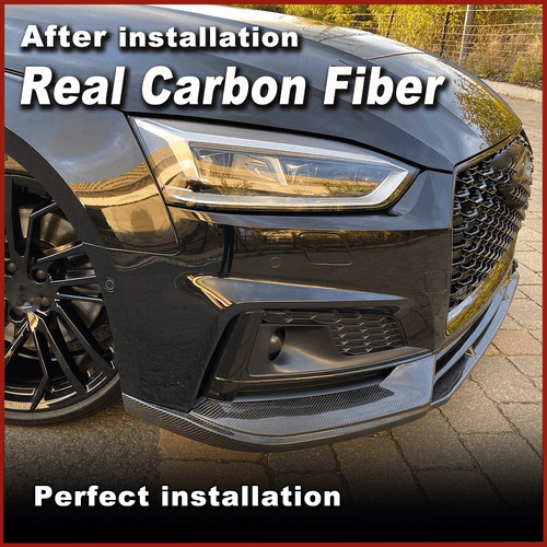 Se adapta a Audi S5 A5 B9 Sline 17-18 carbono labio delantero alerón alerón delantero - Imagen 4 de 13