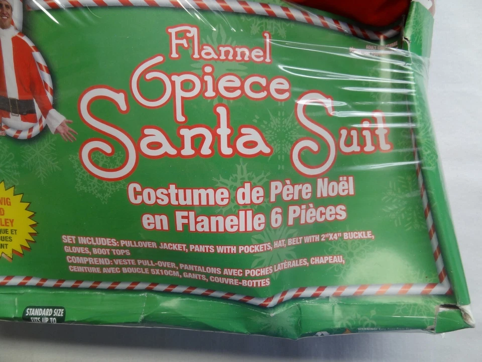 Rubí Franela Papá Noel Traje Disfraz Conjunto Chaqueta Abrigo Peluca Barba Sombrero Bota Top Foto 4 de 4