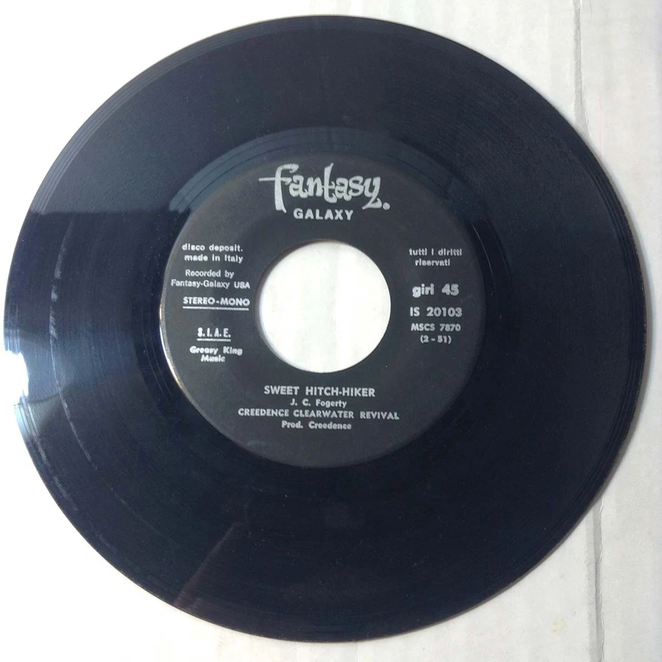 Creedence Clearwater Revival 45 Sweet Hitch-Hiker/Door To Door Fantasy 1971 ROCK Foto 2 de 4