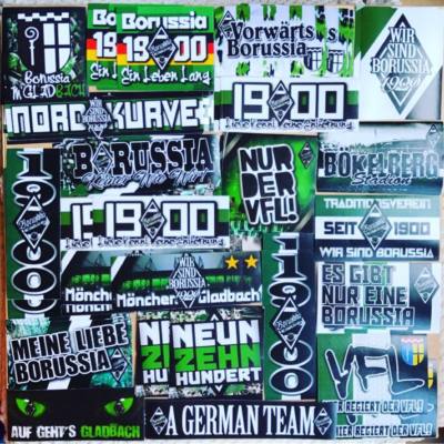 100 x Borussia Mönchengladbach Aufkleber BMG insp'rt von Trikot Schal Flagge MG
