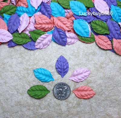50 Mix Pastel Leaves Rose Mulberry Paper Scrapbook Craft Wedding Card Artificial